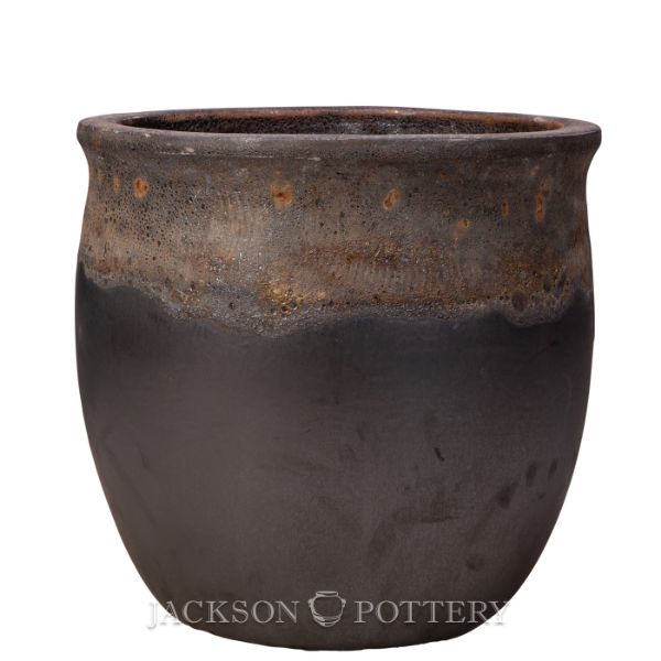 Picture of 19 in. Tarsus Jar Planter -  Volcanic Black over Charcoal