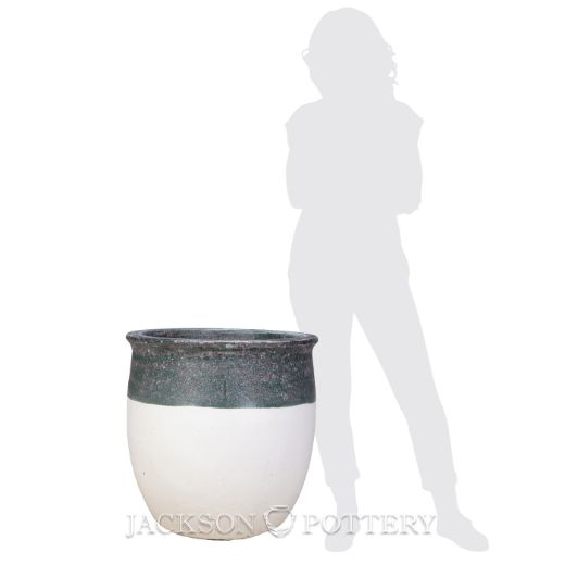 Picture of 23 in. Tarsus Jar Planter - Shoreline/ Matte White