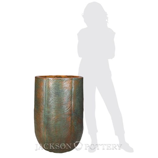 Picture of 22 in. Tiago Cone Planter - Mediterranean Green