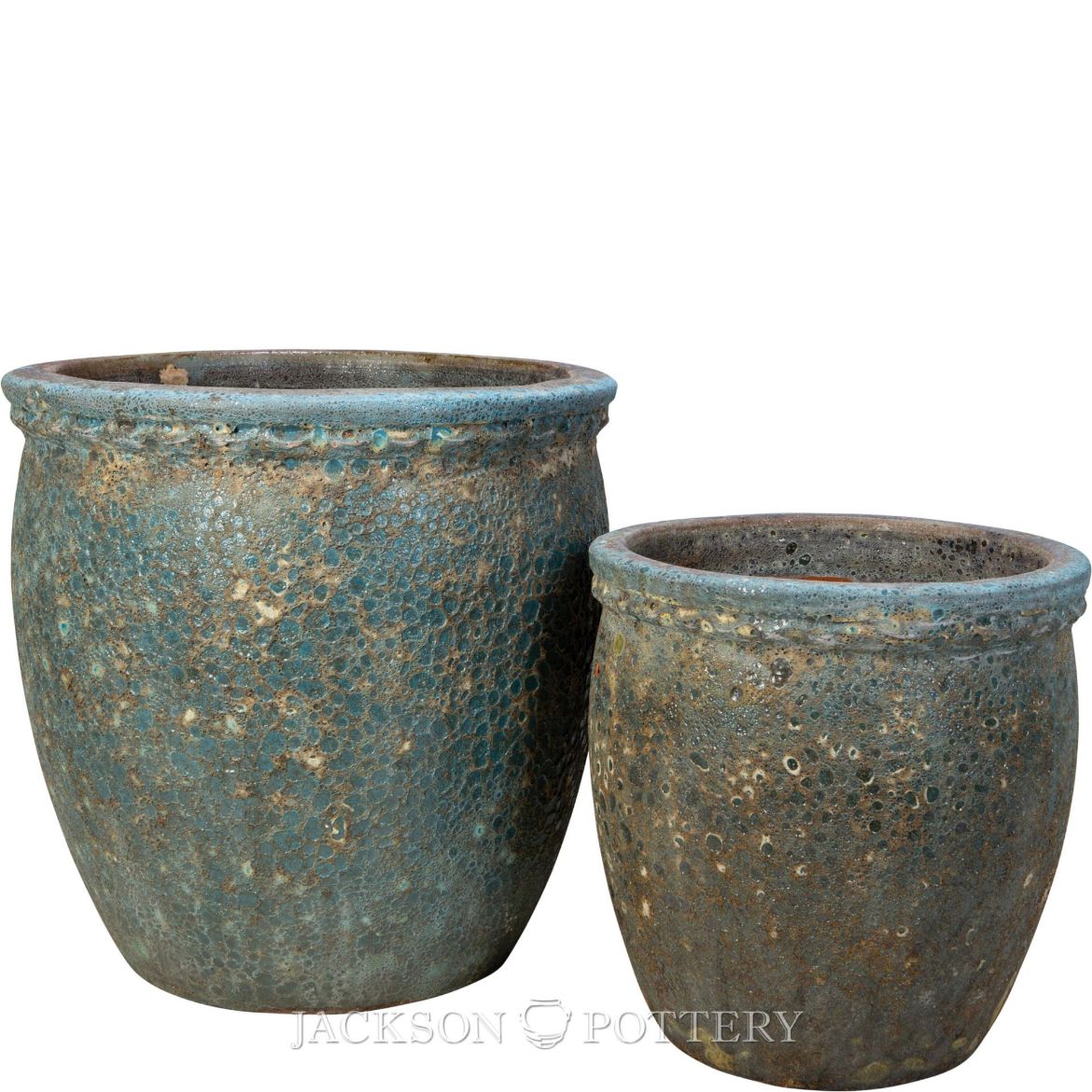 Jackson Pottery | Tall Nambe Planter Set of 2 A,B - Dark Lunar Blue