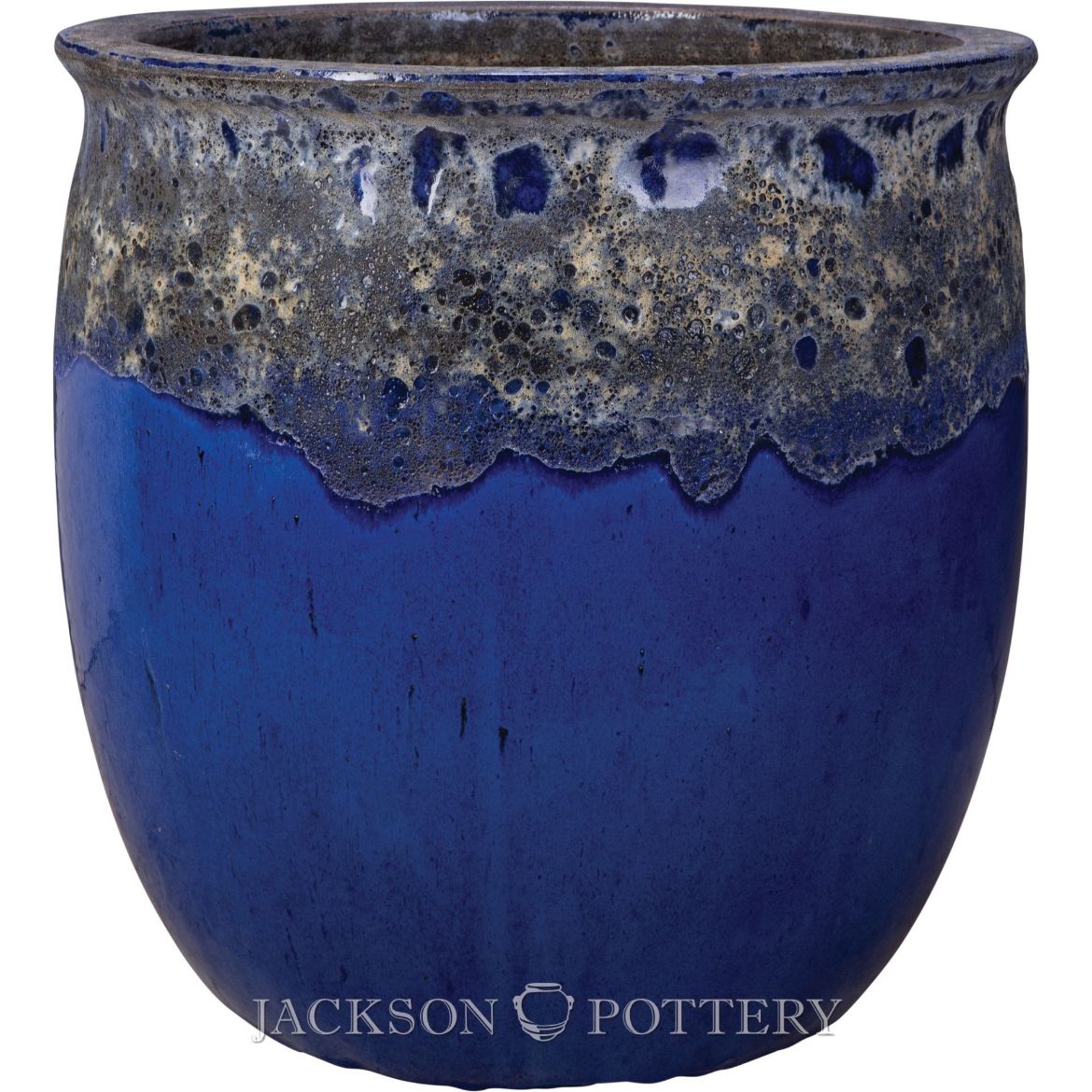 Picture of 23 in. Tarsus Jar Planter - Blue Lava over Falling Blue