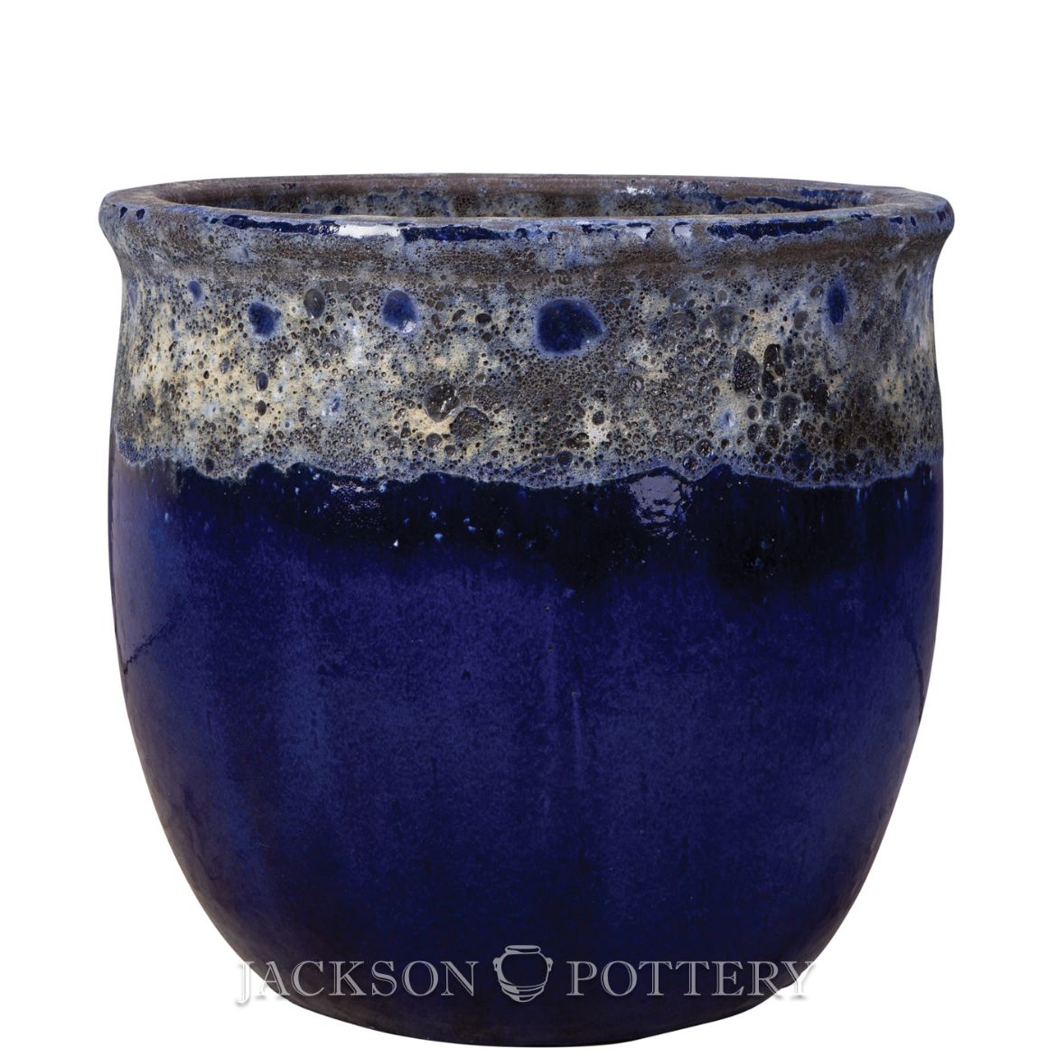 Picture of 19 in. Tarsus Jar Planter - Blue Lava over Falling Blue