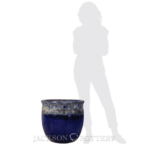 Picture of 19 in. Tarsus Jar Planter - Blue Lava over Falling Blue