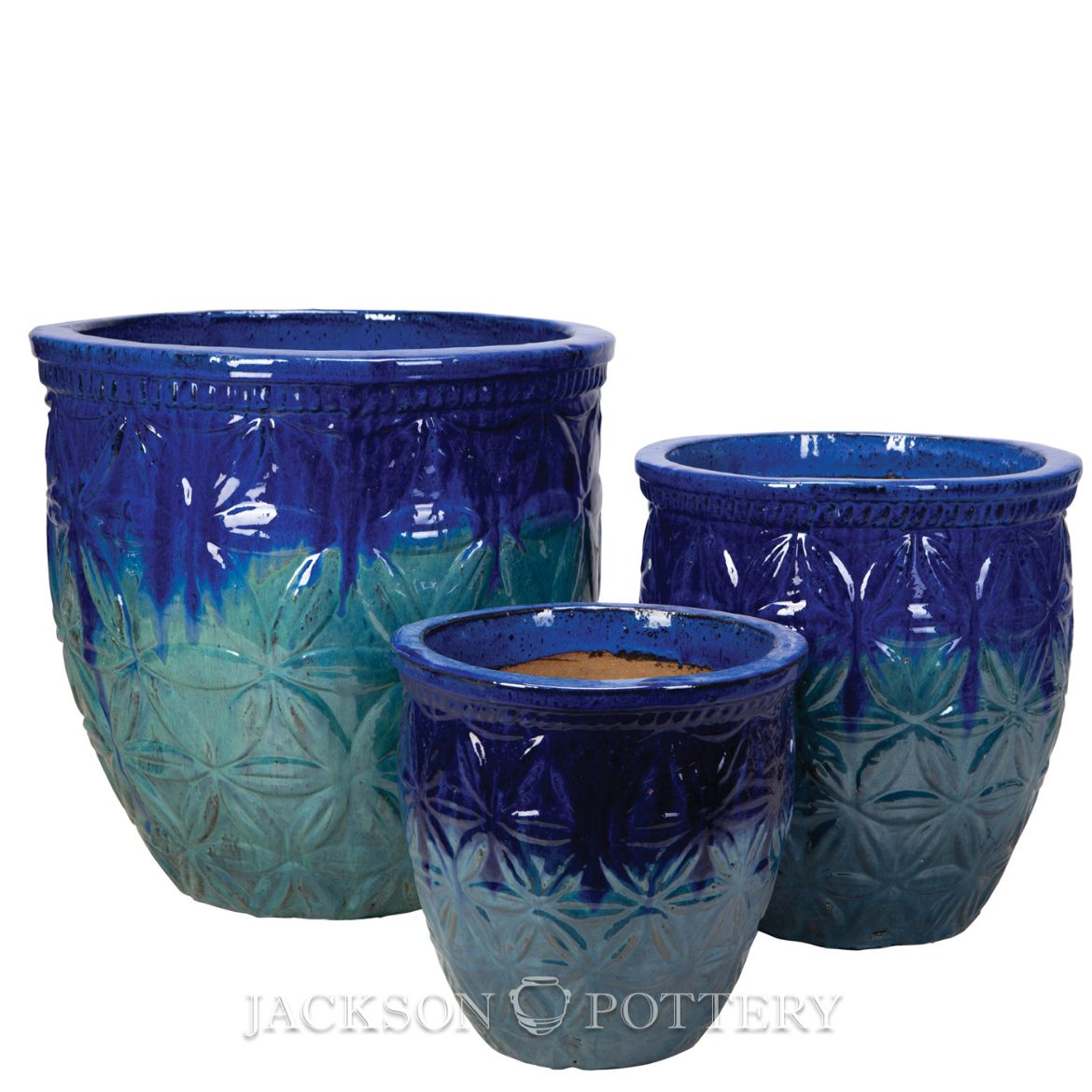 Picture of Flora Planter Set of 3 A,B,C - Peacock