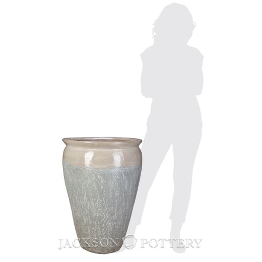 Picture of 20 in. Bautista Water Jar - White over Greystone