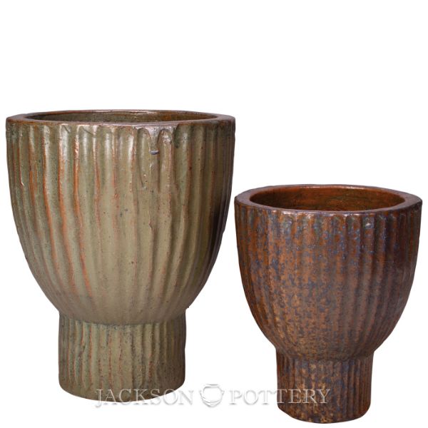 Picture of Boho Chalice Planter Set of 2  - Mediterranean Green