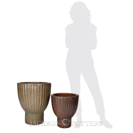 Picture of Boho Chalice Planter Set of 2  - Mediterranean Green