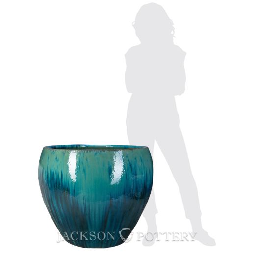 Picture of 30" Giant Top Cut Planter - Caribbean Blue