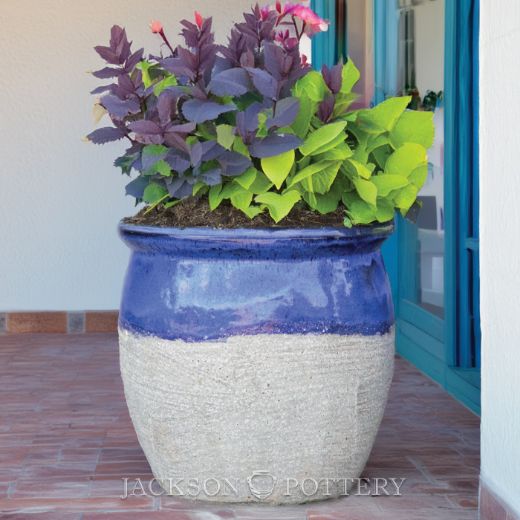 Picture of Claremont Planter Set of 3 A,B,C - Blue over Greystone