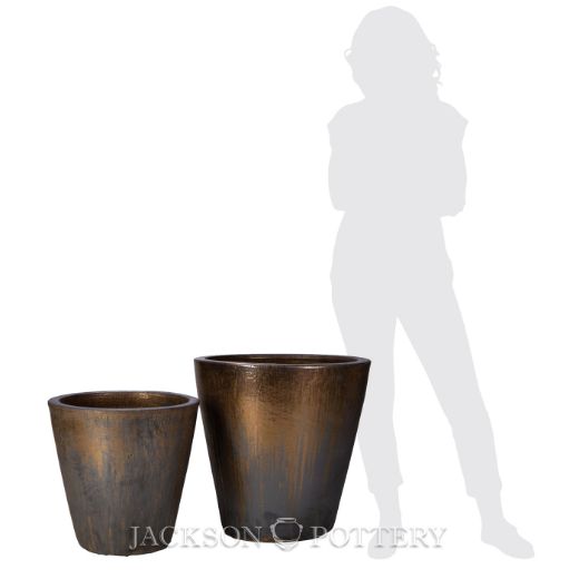 Picture of Vaso Pltr Set of 2 - 18, 23 in - Antique Copper