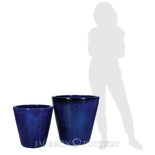 Picture of Vaso Pltr Set of 2 - 18, 23 in - Falling Blue