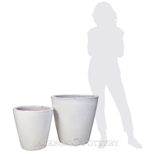 Picture of Vaso Pltr Set of 2 - 18, 23 in - White