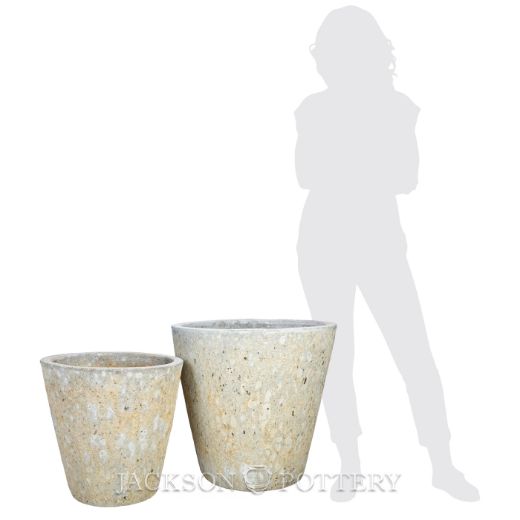 Picture of Vaso Pltr Set of 2 - 18, 23 in - Volcanic White