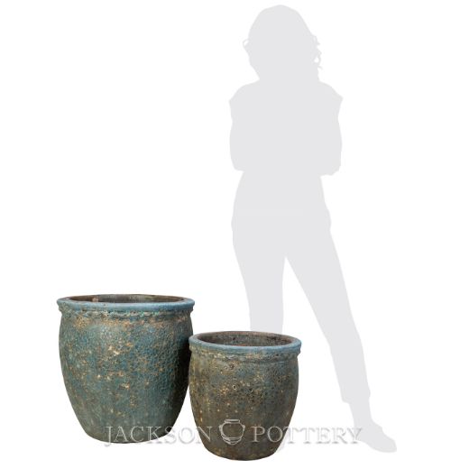 Picture of Tall Nambe Planter Set of 2 A,B - Dark Lunar Blue