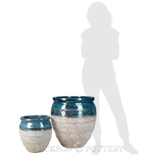 Picture of Magnus Water Jar Set of 2 A,B - Azul over Greystone