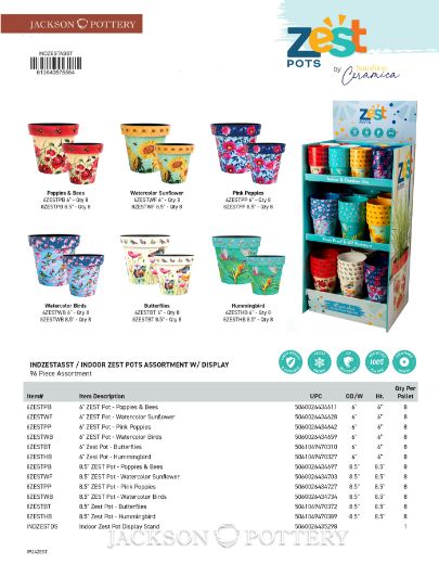 Picture of INDZESTASST Indoor Zest Pots Assortment | 96 Pcs